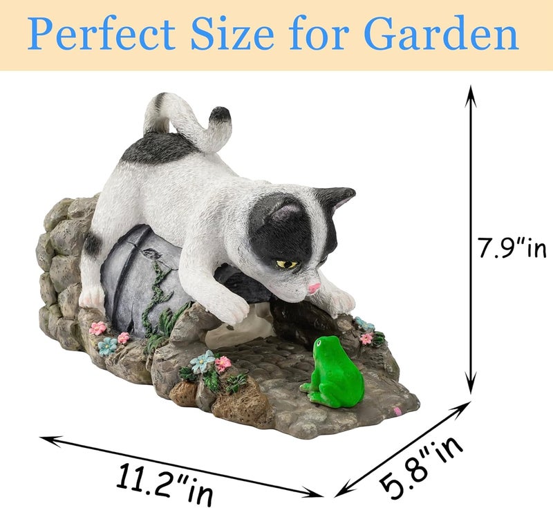 Euiroet Cat Gutter Downspout Extender Statue, Outdoor Decor Sculpture Ornament, Decorative Gutter Extension, Splash Block, Downspout Diverter, Eco-Friendly Resin, Perfect for 3"x4" Downspouts - Image 5